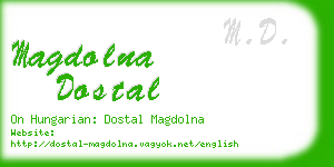 magdolna dostal business card